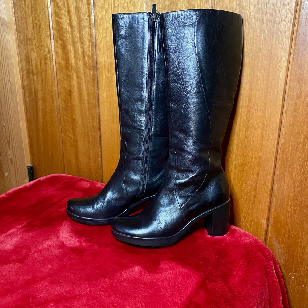 Dansko tall black leather boots